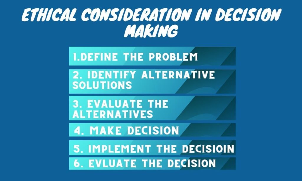 Steps in Ethical Decision Making